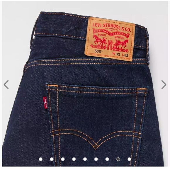 Levi's Dark 34 x 32 Straight Jeans NWOT - Picture 2 of 3